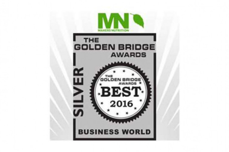 Makers Nutrition® Wins Silver for Website of the Year in the 8th Annual Golden Bridge Awards® (2016)