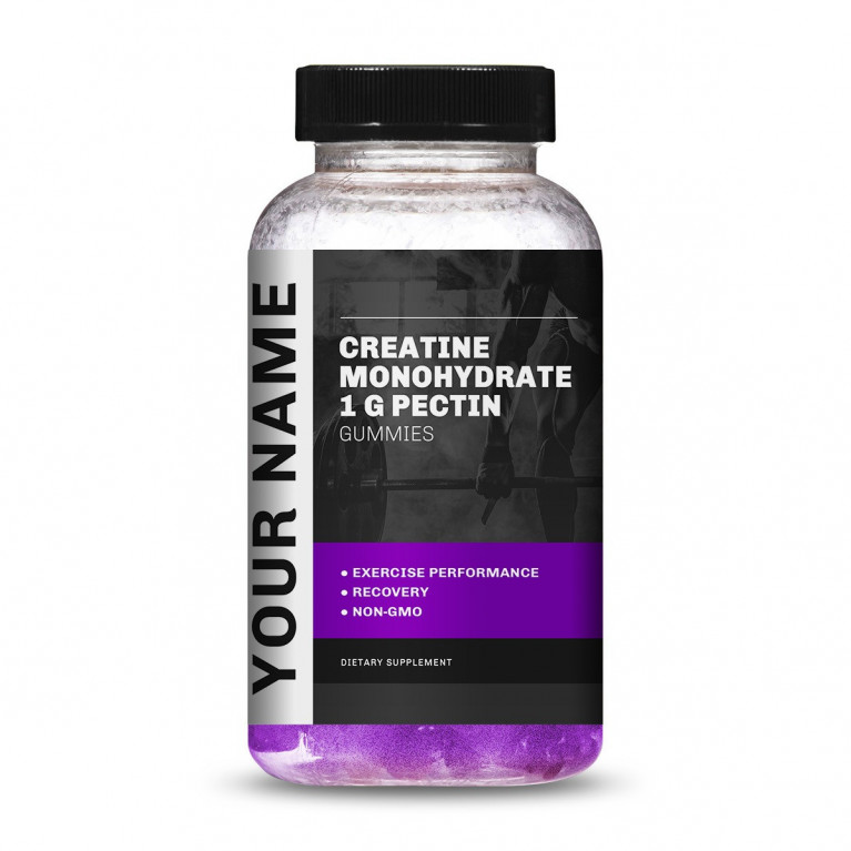 Creatine Monohydrate 1 g Pectin Gummy (Sour Coating) Watermelon Flavor