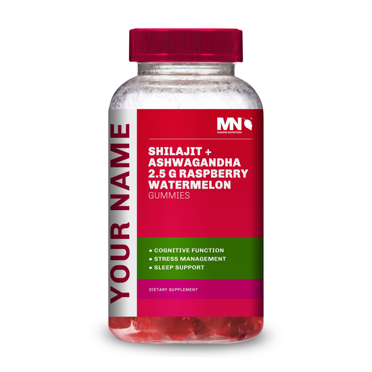 Shilajit + Ashwagandha 2.5 g Raspberry Watermelon Gummies