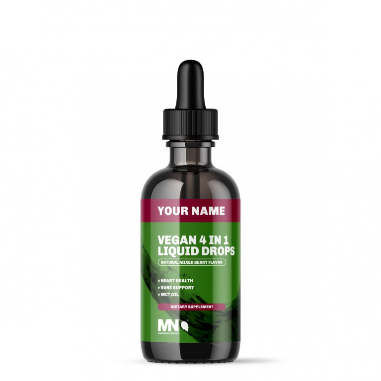 Vegan 4 in 1 - Natural Mixed Berry Flavor Liquid Drops