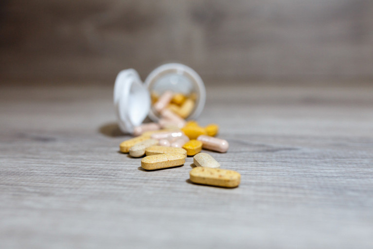 Bottle of Different Multivitamins