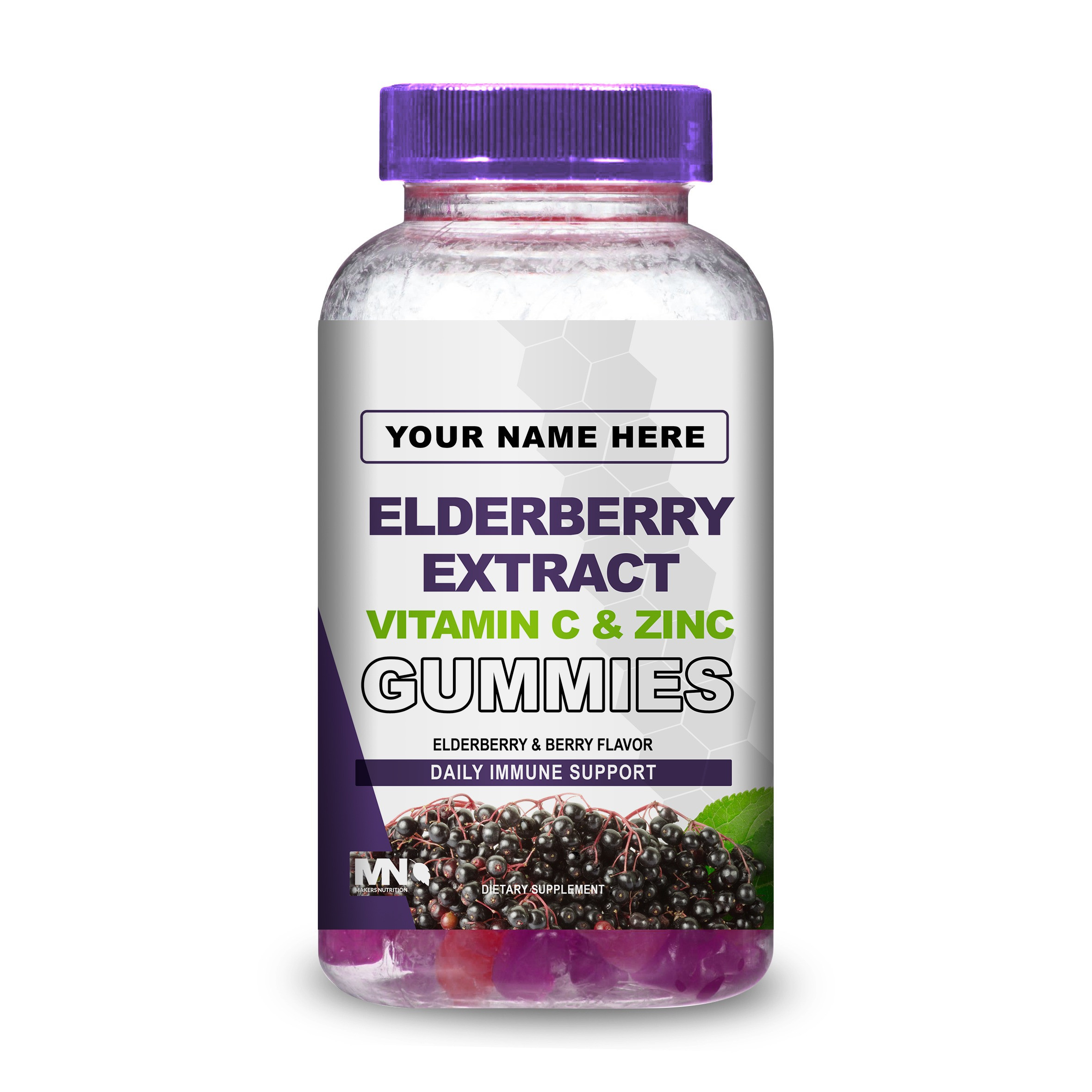 Elderberry Extract with Vitamin C and Zinc Gummies Private Label