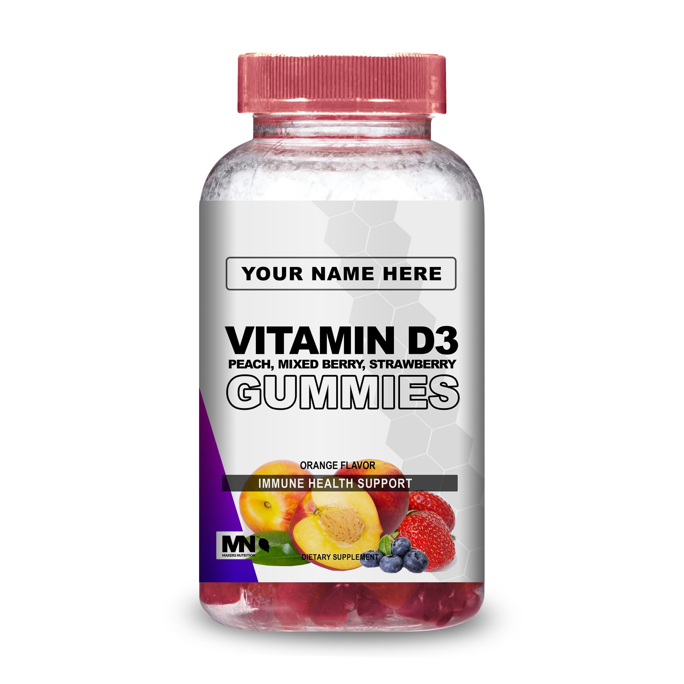 Vitamin D3 Peach, Mixed Berry and Strawberry Gummies